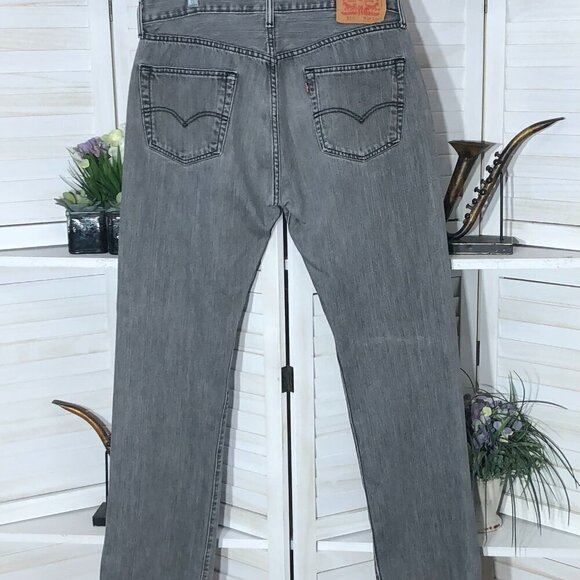 Vintage Levi's 501 Gray Jeans Straight Leg 34 x 34 - Picture 5 of 11
